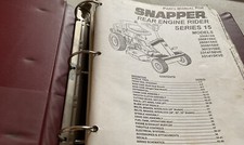 Snapper parts manuals for sale  Richmond