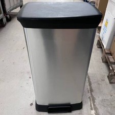 Pedal de efeito metal Curver 50L Deco Bin prata e plástico - sem liberação da tampa do pedal comprar usado  Enviando para Brazil