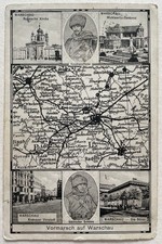 Używany, Oryg. Poczta Polowa AK, Postęp na Warszawę Warszawa 1915, rzadka! na sprzedaż  Wysyłka do Poland