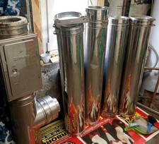 Edelstahl kamin lang gebraucht kaufen  Mittenaar