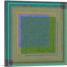 Arte em tela verde janelas lamacentas modernas meados do século ARTCANVAS comprar usado  Enviando para Brazil