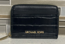 MICHAEL KORS JET TRAVEL ZÍPER MÉDIO EM TORNO DO CARTÃO CARTEIRA MK COURO PRETO CROC comprar usado MICHAEL KORS JET TRAVEL ZÍPER MÉDIO EM TORNO DO CARTÃO CARTEIRA MK COURO PRETO CROC comprar usado  Enviando para Brazil