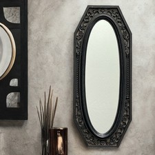 Espelho retangular vintage Syroco MCM preto ornamentado feito nos EUA Hollywood Regency comprar usado Espelho retangular vintage Syroco MCM preto ornamentado feito nos EUA Hollywood Regency comprar usado  Enviando para Brazil