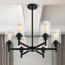 Black chandelier light for sale  Garland