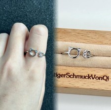 925 silber katzenring gebraucht kaufen  Hamburg