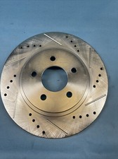 Rotor de freio a disco prata com fenda e perfuração decoração bar garagem corrida comprar usado  Enviando para Brazil