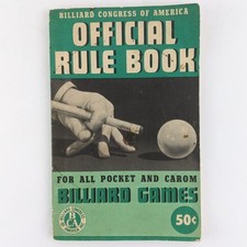 1950 Billiard Congress Of America Official Rule Book, Pocket & Carom comprar usado  Enviando para Brazil