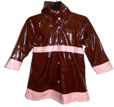 Capa de chuva Western Chief feminina tamanho 4/5 brilhante reversível forrada com capuz marrom comprar usado  Enviando para Brazil