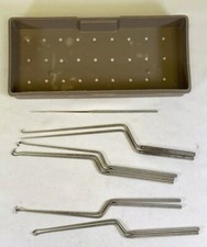 Conjunto de 10 enucleadores e ganchos nervosos com bandeja neurologia Aesculap Hardy Dissectors, usado comprar usado  Enviando para Brazil