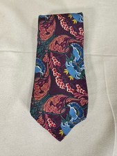 Tapete persa vintage polo Ralph Lauren masculino gravata de seda azul vermelho paisley corpcore anos 90 comprar usado  Enviando para Brazil