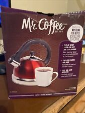Chaleira Mr. Coffee Claredale 2,2 qt aço inoxidável assobio, vermelha, usado comprar usado  Enviando para Brazil