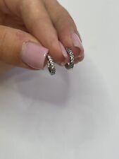 Pendientes de aro Pandora brillantes Huggie segunda mano  Embacar hacia Argentina