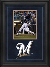 Moldura vertical para fotos Milwaukee Brewers Deluxe 8x10 com logotipo da equipe, usado comprar usado  Enviando para Brazil