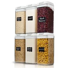 Recipientes herméticos à prova de vazamento de armazenamento de alimentos Shazo branco capacidade de 1,2 L, conjunto de 6 comprar usado  Enviando para Brazil