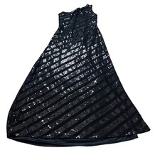 Vestido formal David Meister lantejoulas pretas tapete vermelho um ombro tamanho 6 comprar usado  Enviando para Brazil