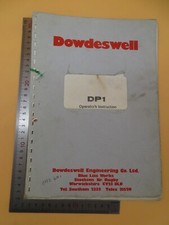 Dowdeswell dp1 operator for sale  COLCHESTER