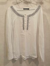 Blouse blanc brodée d'occasion  Bourg-de-Thizy
