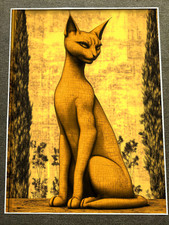 Stylized cat yellow for sale  House Springs