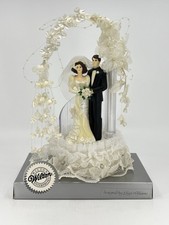 Usado, Decoração de bolo de casamento vintage Wilton Forevermore smoking preto noiva noivo morena comprar usado  Enviando para Brazil