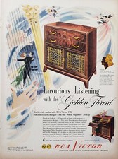 Rádio RCA Victor FM 711V2 efêmera 1947 garganta dourada decoração arte de parede por Ian comprar usado  Enviando para Brazil