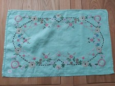 Vintage green embroidered for sale  HALESOWEN