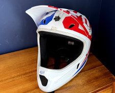 Capacete de bicicleta Fox Racing tamanho S motocross ou downhill MTN vermelho, branco e azul pequeno comprar usado  Enviando para Brazil