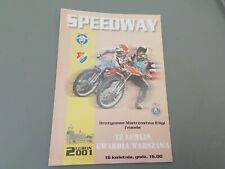 Speedway programme 2001 for sale  MUCH HADHAM