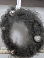 Christmas grey wreath for sale  HARLOW