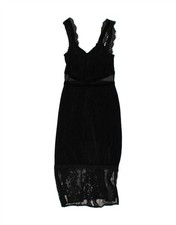 Vestido maxi feminino FRENCH CONNECTION sem mangas Reino Unido 8 pequeno preto poliéster CD68 comprar usado  Enviando para Brazil
