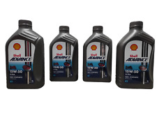 Usado, OLIO MOTORE MOTO E MAX MOTO SHELL ADVANCE ULTRA 15W50 4T 100% SINTETICO 4 LITRI comprar usado  Enviando para Brazil