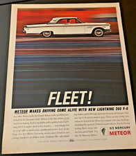Branco 1963 Mercury Meteor V-8 - Vintage Impressão Colorida Original Anúncio/Arte de Parede BOM comprar usado  Enviando para Brazil