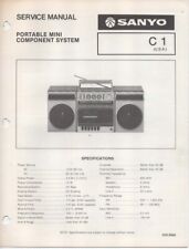 Service Manual Sanyo C1 Portable Mini Component System BoomBox AM/FM Cassette segunda mano  Embacar hacia Argentina