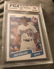 1990 Fleer Juan Gonzalez Rangers Rookie #297 Graded FGA Gem Estado perfeito 10 comprar usado  Enviando para Brazil