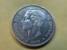 Pesetas plata 1875 usato  Spedire a Italy