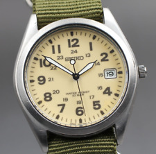 [Perto de ESTADO PERFEITO] SEIKO Militar 7N42-8260 SBCA003 Relógio Masculino de Quartzo Mostrador Marfim JAPÃO comprar usado  Enviando para Brazil