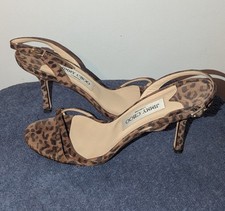 Sandálias Jimmy Choo salto camurça tamanho UE 38,5 EUA 8,5 marrom estampa de leopardo, usado comprar usado  Enviando para Brazil