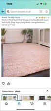 Blush pink shaggy for sale  BECKENHAM
