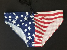 Speedos/maiô de praia masculino bandeira americana patriótica 4 de julho tamanho pequeno  comprar usado  Enviando para Brazil