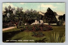 Cartão postal vintage San Antonio TX-Texas, Alamo Palms, flores cênicas comprar usado  Enviando para Brazil