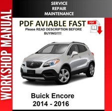 MANUAL DE OFICINA DE REPARO BUICK ENCORE 2014 2015 2016 SERVIÇO comprar usado  Enviando para Brazil
