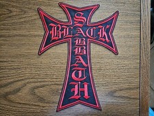 Usado, BLACK SABBATH CROSS, COSTURAR NO VERMELHO COM BORDA VERMELHA BORDADA GRANDE REMENDO TRASEIRO comprar usado  Enviando para Brazil