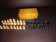 Vintage wooden chess for sale  EDGWARE