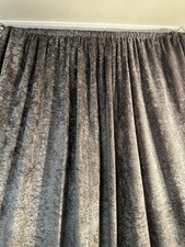 Silver velour curtains for sale  BEDLINGTON