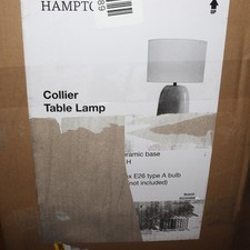 Abajur de mesa Hampton Bay cinza com branco misto com base cerâmica 20", usado comprar usado  Enviando para Brazil