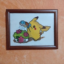 Quadro pokémon ricamato usato  Villasalto