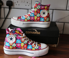 Womens floral converse for sale  ABERYSTWYTH