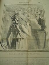 Caricature 1875 chorale d'occasion  Bourgoin-Jallieu