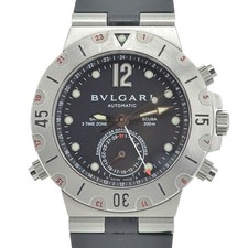 com papel BVLGARI Diagono Scuba SD38S GMT GMT data automático masculino P#140851 comprar usado  Enviando para Brazil