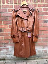 Italian leather trench for sale  TONBRIDGE