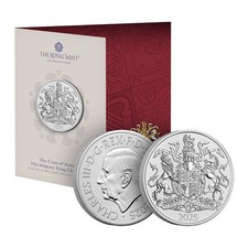 Usado, Moeda Royal Mint The Brasão de Armas de Sua Majestade Rei Charles III Reino Unido 2025 Bu £5 comprar usado  Enviando para Brazil